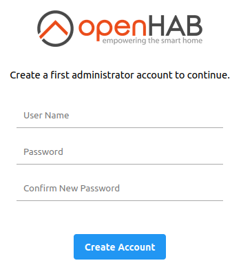 openHAB first login